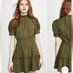 Alice + Olivia Vida Puff Sleeve Ruffle Dress